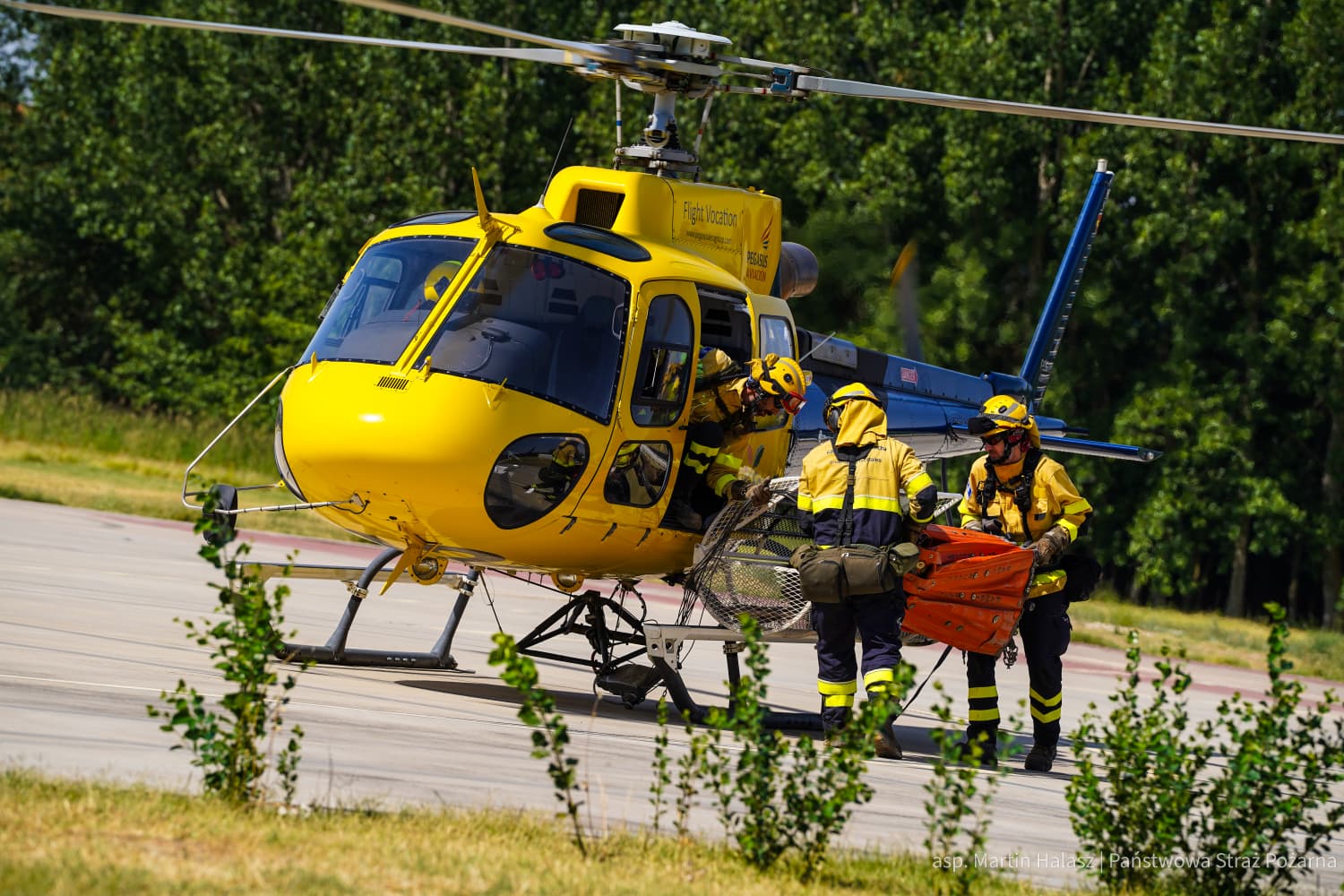 bryg. Marcin Wiśniewski, mł. bryg. Aleksander Mirowski, asp. Martin Halasz