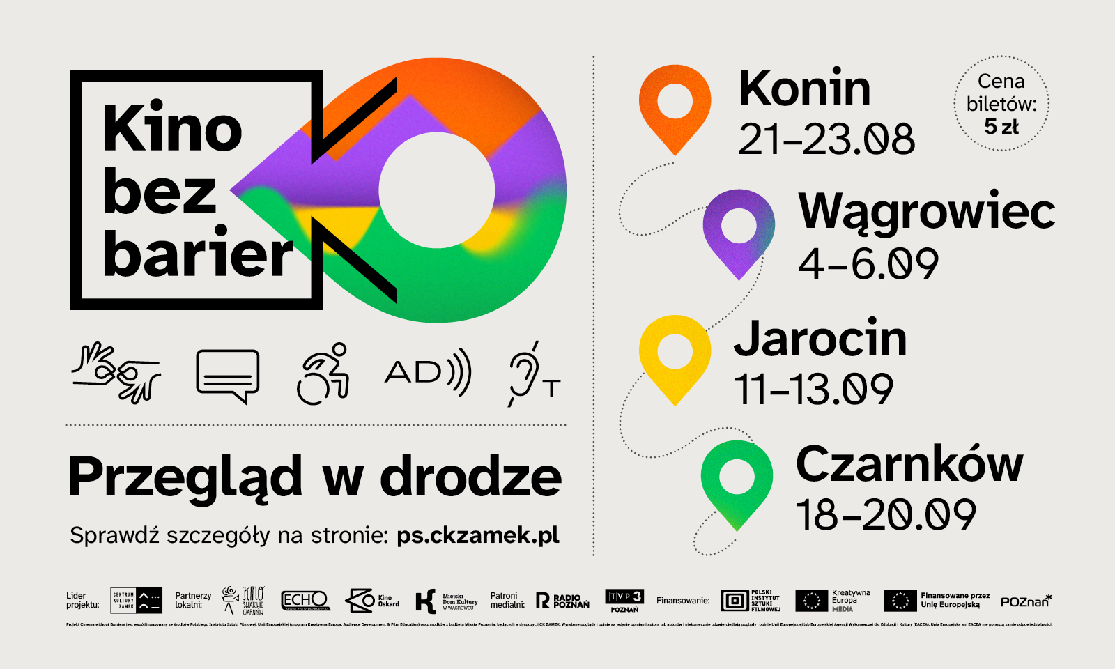 „Kino bez barier. Przegląd w drodze 2026” ‒ dostępny przegląd filmowy odwiedzi cztery miasta Wielkopolski - Organizator