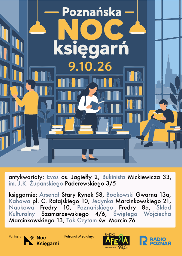 Poznań nie śpi, Poznań czyta! Poznańska Noc Księgarń już 9 października
