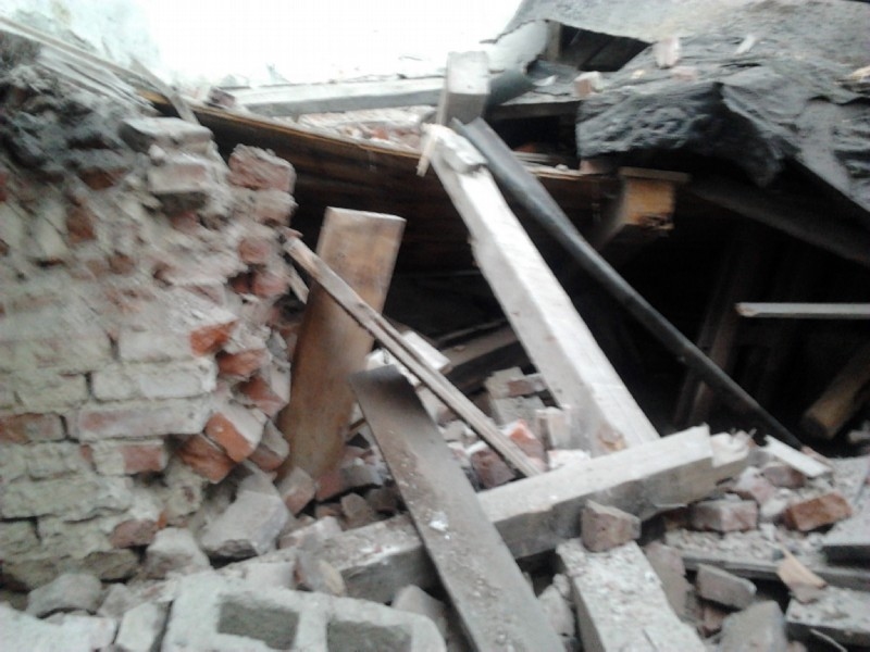 Zawalona kamienica - Koło - Straż Pożarna