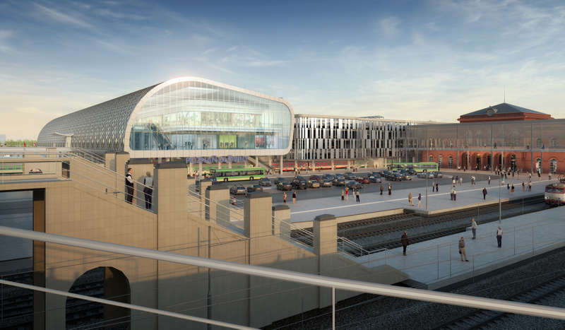 ZCK, nowy dworzec, wizualizacje listopad 2012 - Poznań City Center/TriGranit