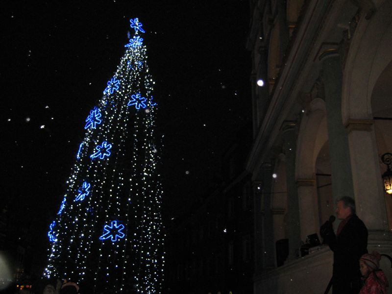 zapalenie choinki 2012 i protest - Adam Michalkiewicz