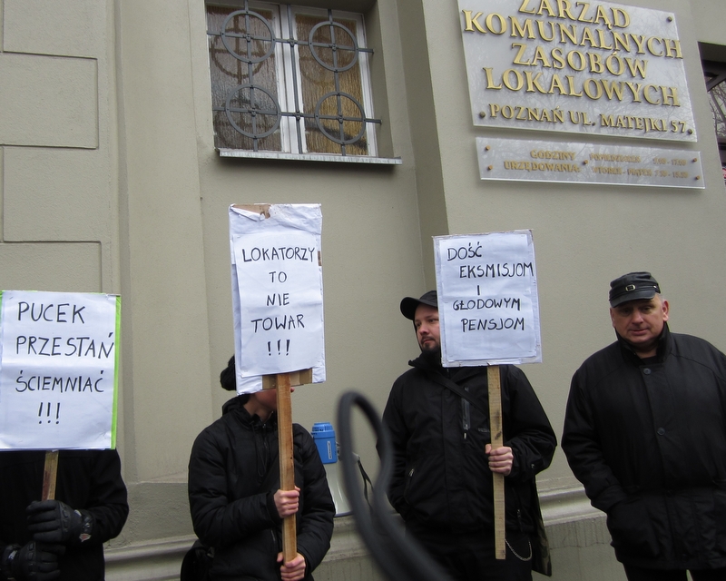 Protest przeciw eksmisjom - ZKZL  - Adam Michalkiewicz