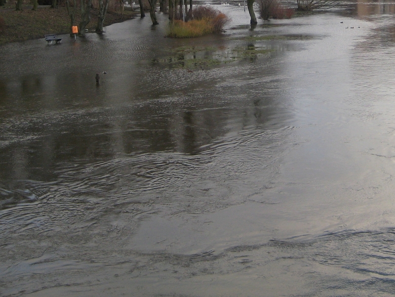 Gwda w Pile - wysoka woda - Wiesława Pinkowska