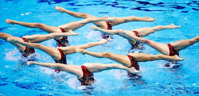 Pływanie synchroniczne - Termy Maltańskie