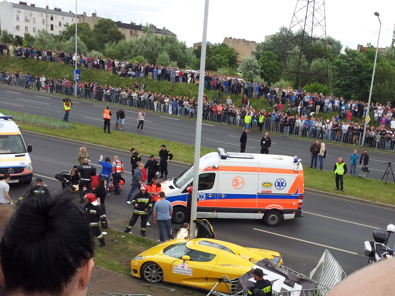 wypadek na gran turismo - Grzegorz Ługawiak