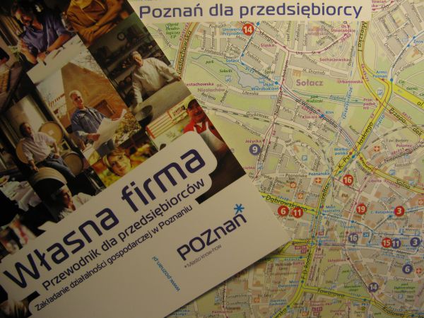 Poznań dla przedsiębiorców przewodnik i mapa