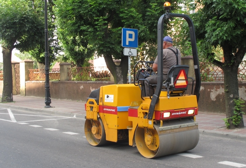 walec drogowy, remont, droga - Basia Jędraszczak