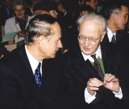 Prof. Węglarz i prof. Gerard Labuda - A. Wójtowicz - PAN