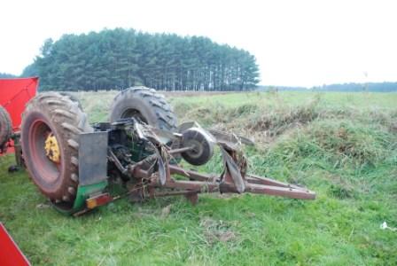 traktor_ciagnik_wypadek - Policja/Złotów