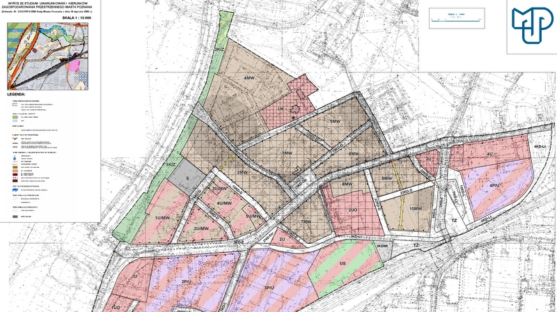 mapa plan zagospodarowania - MPU Poznań