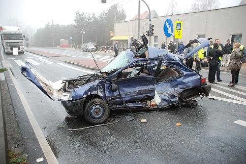 Wypadek w Niedźwiedziu - Policja Ostrzeszów