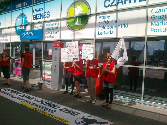 protest zwiazkowcow na lawicy - Jacek Kosiak