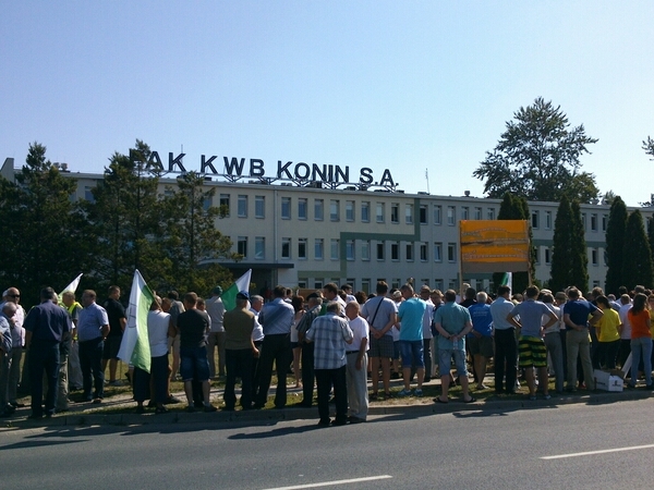 protest przed kopalnią Konin (8) - Emilia Chudzińska
