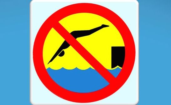 skok do wody zakaz - WOPR