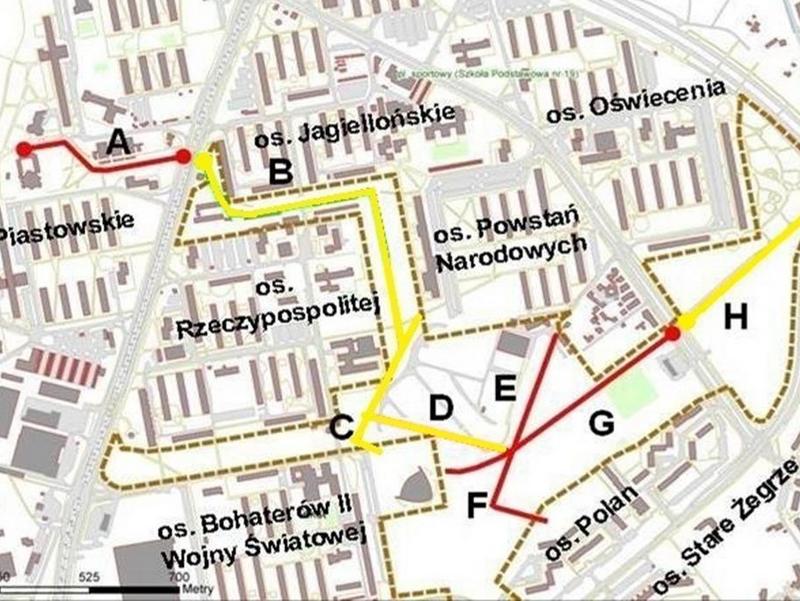 mapa projektu RoweLOVE rataje - Urząd Miasta Poznania