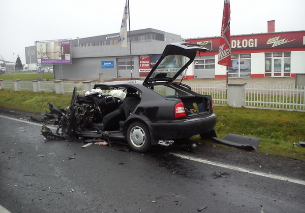 zderzenie w pleszewie wypadek - Straż Pożarna/Pleszew
