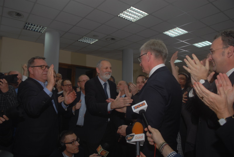 Jacek Jaśkowiak w sztabie wyborczym - Wojciech Wardejn