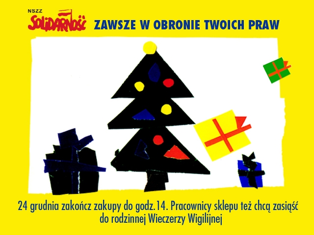 Wigilia - ulotka NSZZ Solidarność - Solidarność