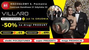 Wielkie otwarcie już 14 grudnia w Koziegłowach – Moda męska VILLARO!!