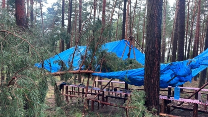 Niebezpieczna pogoda w Wielkopolsce. Ewakuowano obóz harcerski