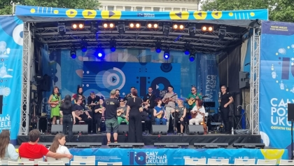 Muzyczne pożegnanie na placu Wolności. Koniec festiwalu ukulele