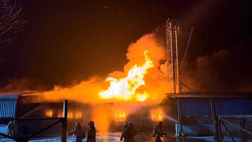 Potężny pożar w powiecie słupeckim